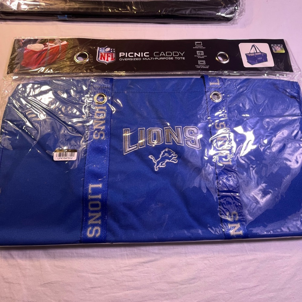 NFL Picnic Caddy Detroit Lions Unisex OS Blue NEW Oversized Multi-Purpose Tote